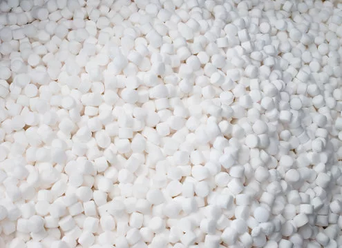 Compacted water softener salt pellets